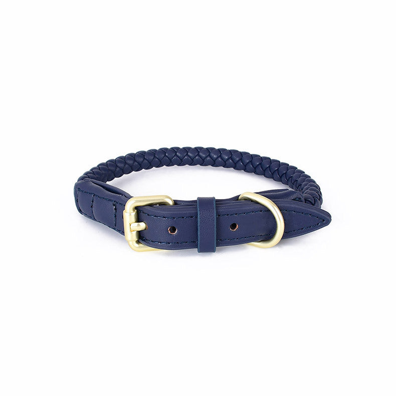 Premium-Set Hundehalsband und Leine aus PU Leder original